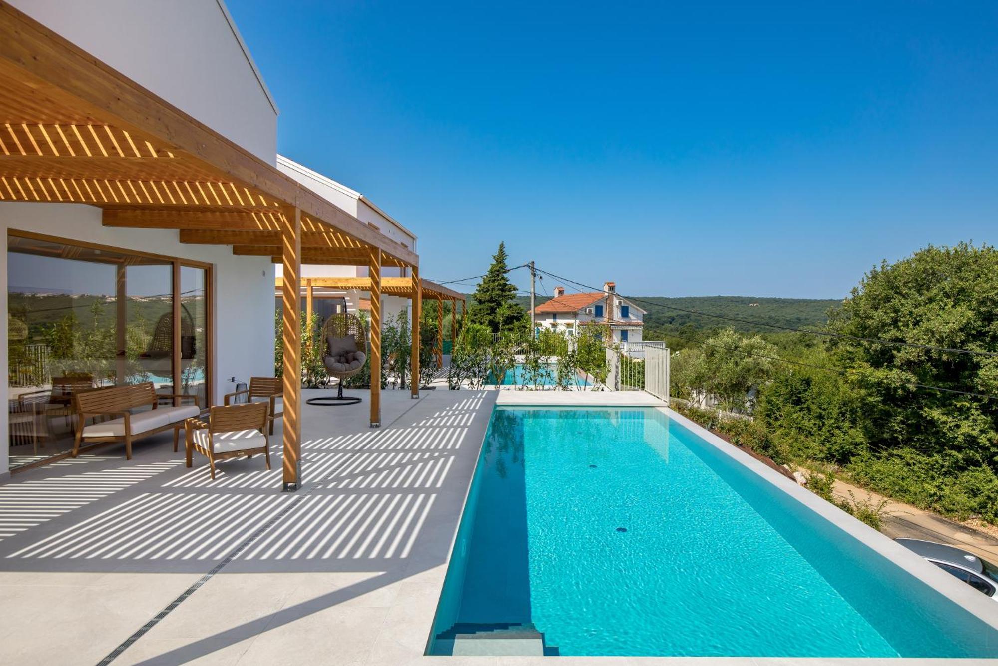 2 With Pool Soline, Krk, 280 M From Beach, By 4villas Villa *