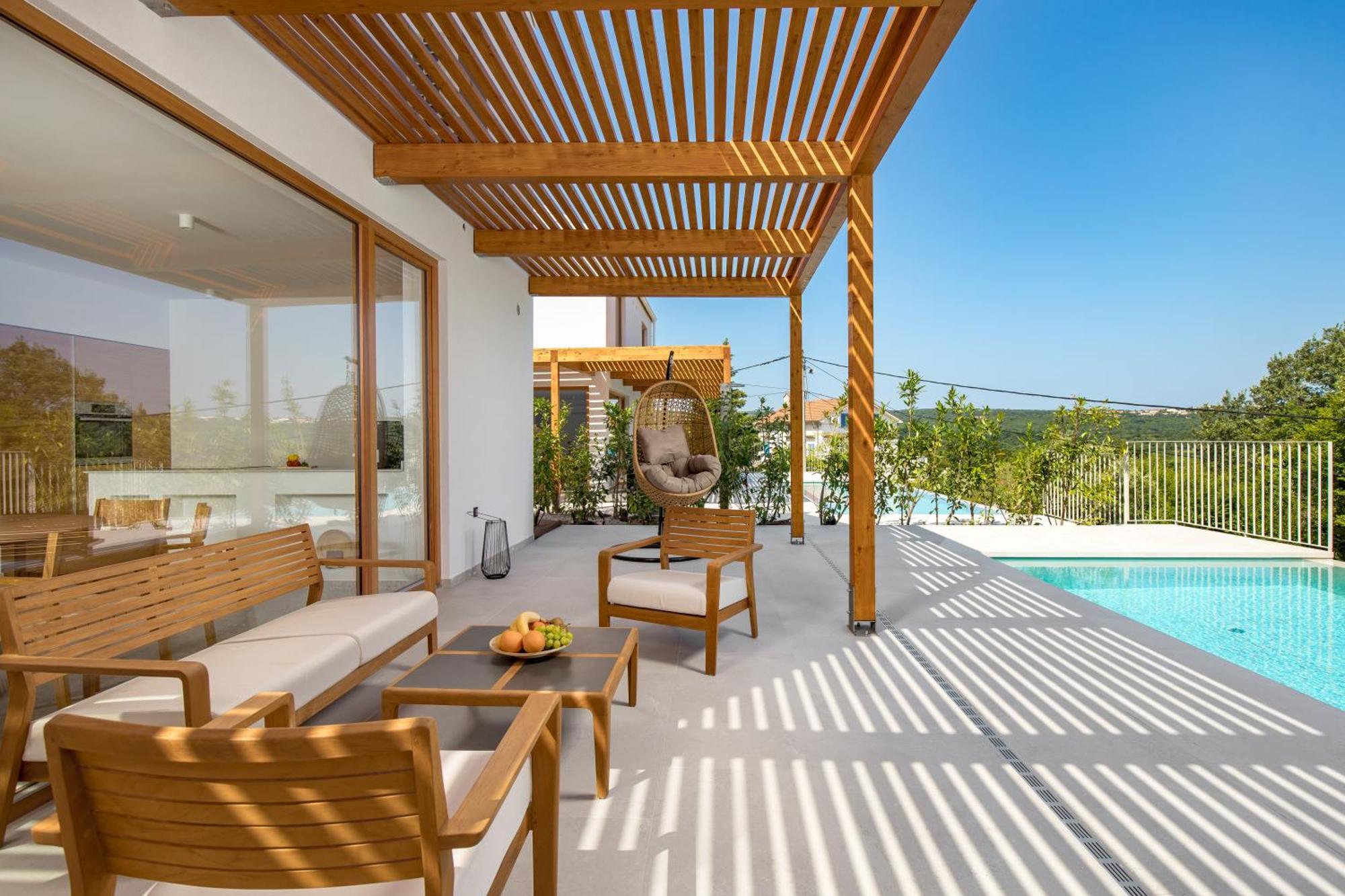 2 With Pool Soline, Krk, 280 M From Beach, By 4villas Villa