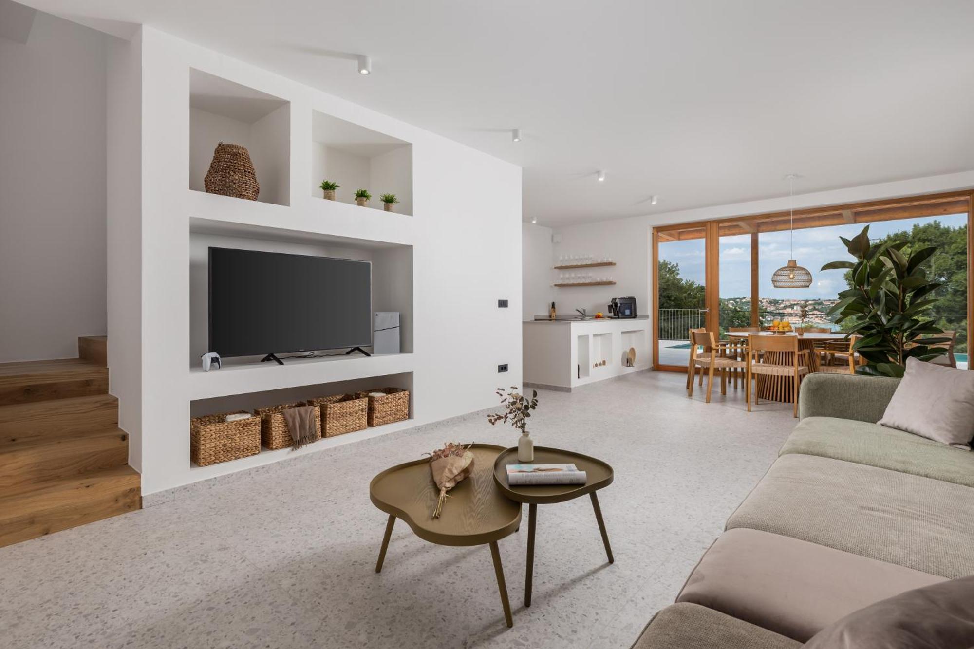 2 With Pool Soline, Krk, 280 M From Beach, By 4villas Soline (Krk)